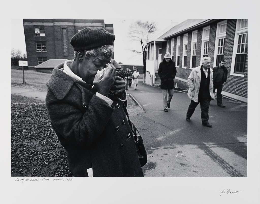 Leaving the Shelter, 7AM, Long Island Shelter for the Homeless,March 1983