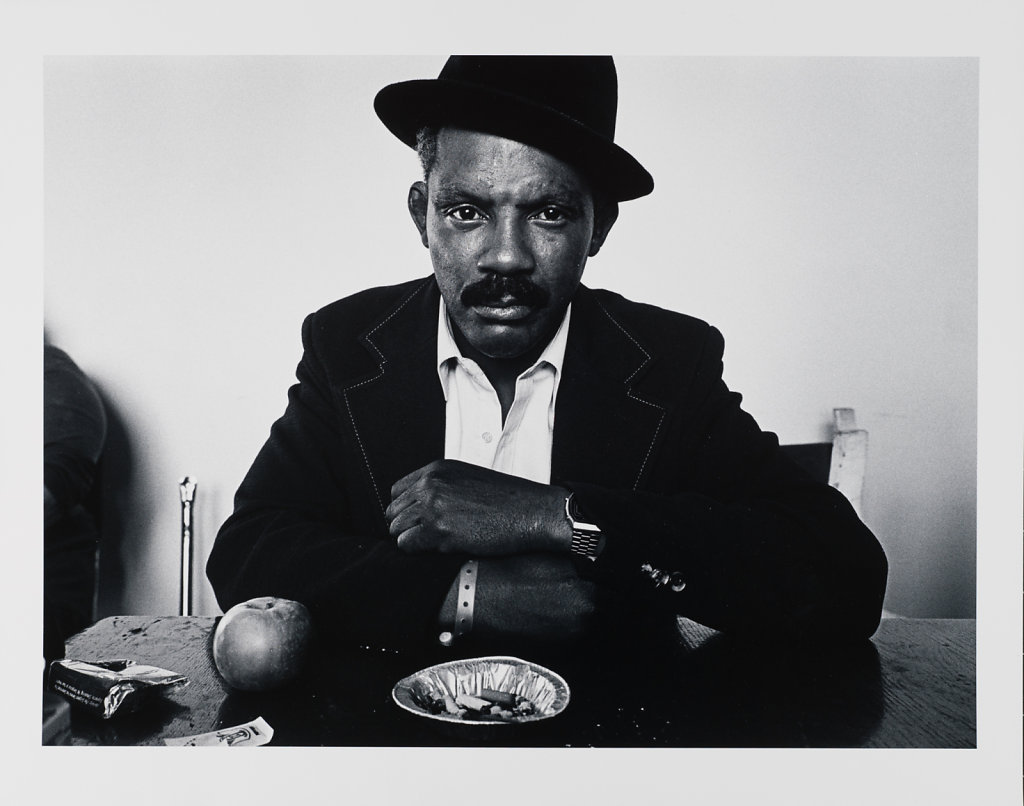 Man on the day he buried his mother, "She always told me to be stronge-now look at me!", Long Island Shelter, Boston, 1983