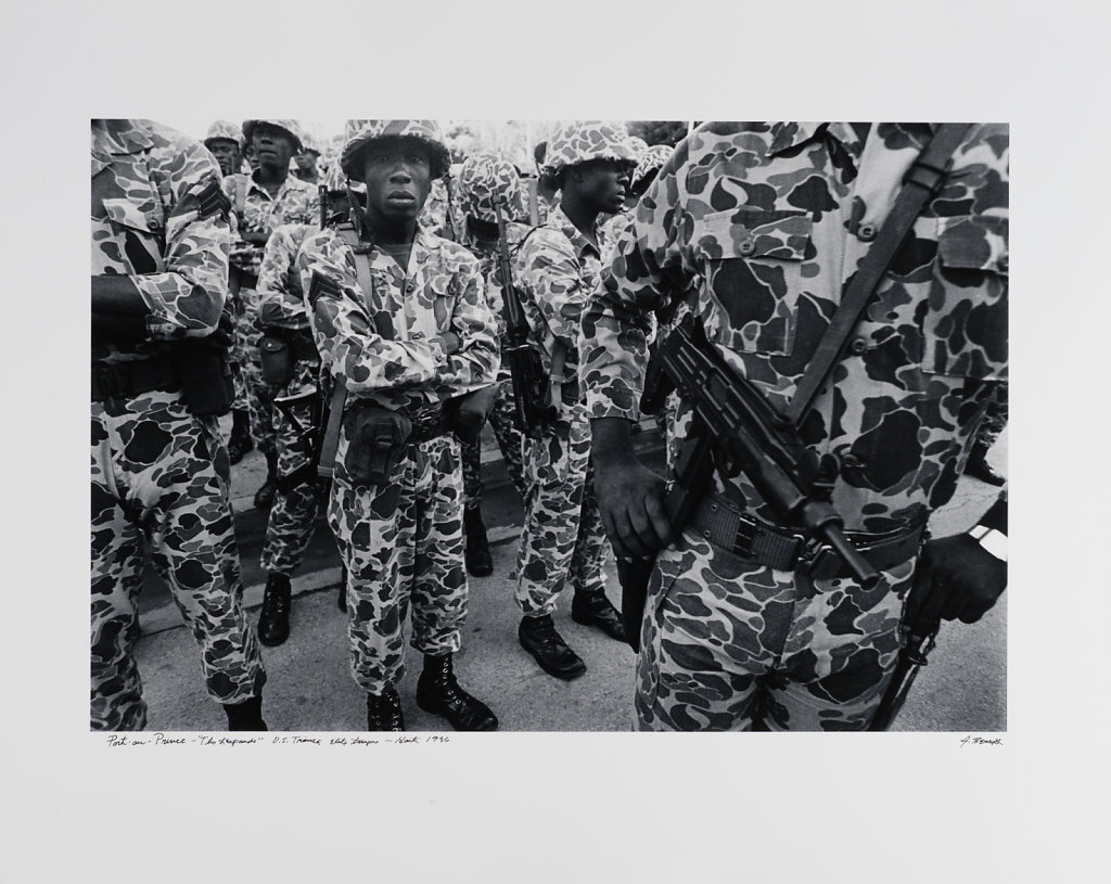 Port-au -Prince, "The Leopards"-US trained elite troops, Haiti, 1986