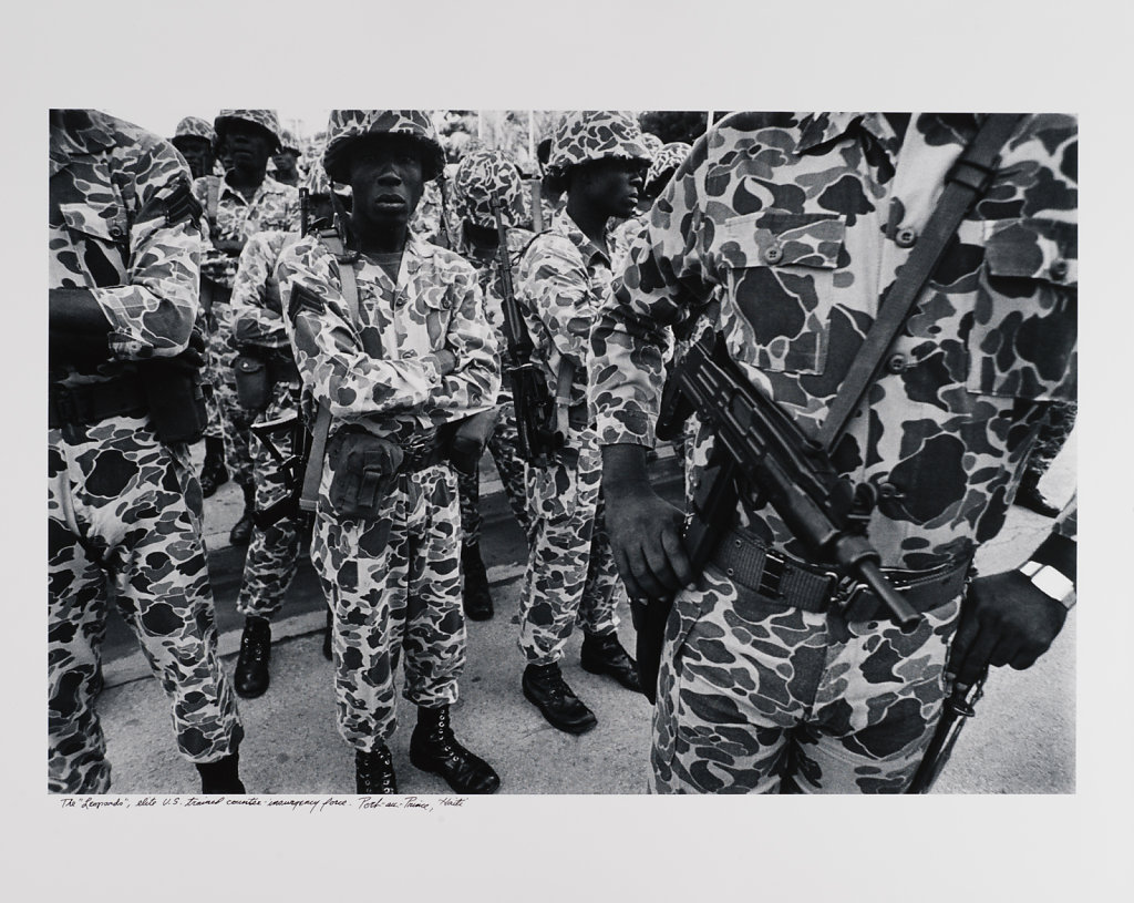 Port-au -Prince, "The Leopards"-US trained elite troops, Haiti, 1986