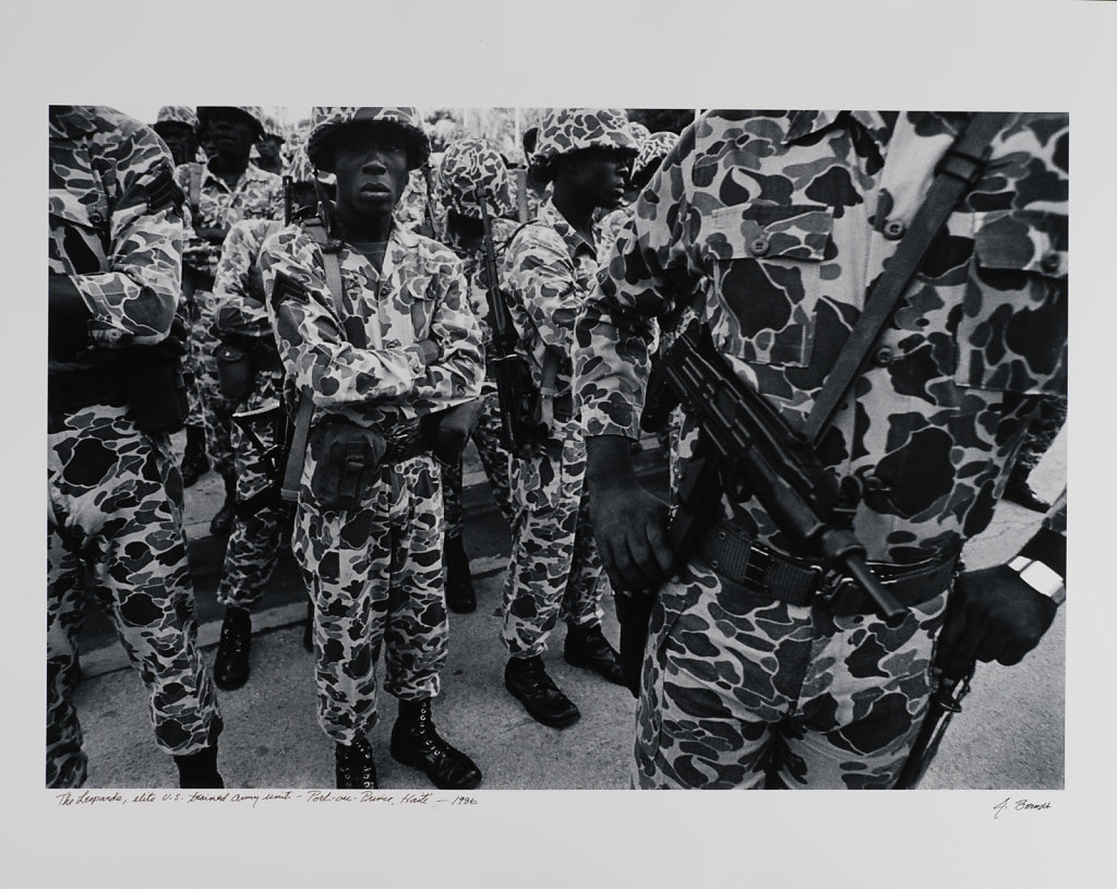 Port-au -Prince, "The Leopards"-US trained elite troops, Haiti, 1986