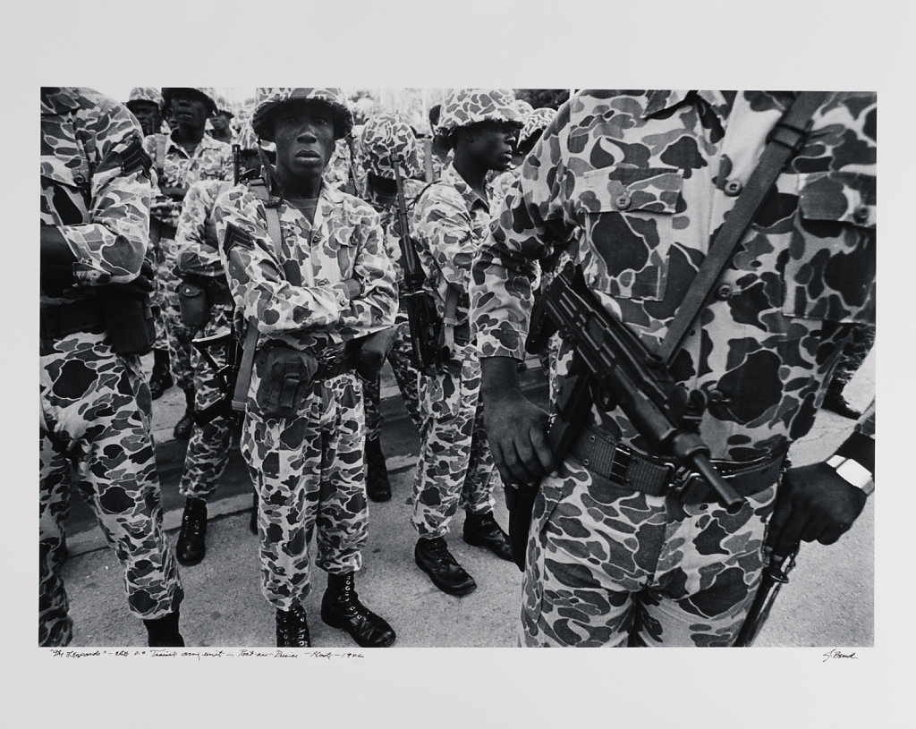 Port-au -Prince, "The Leopards"-US trained elite troops, Haiti, 1986