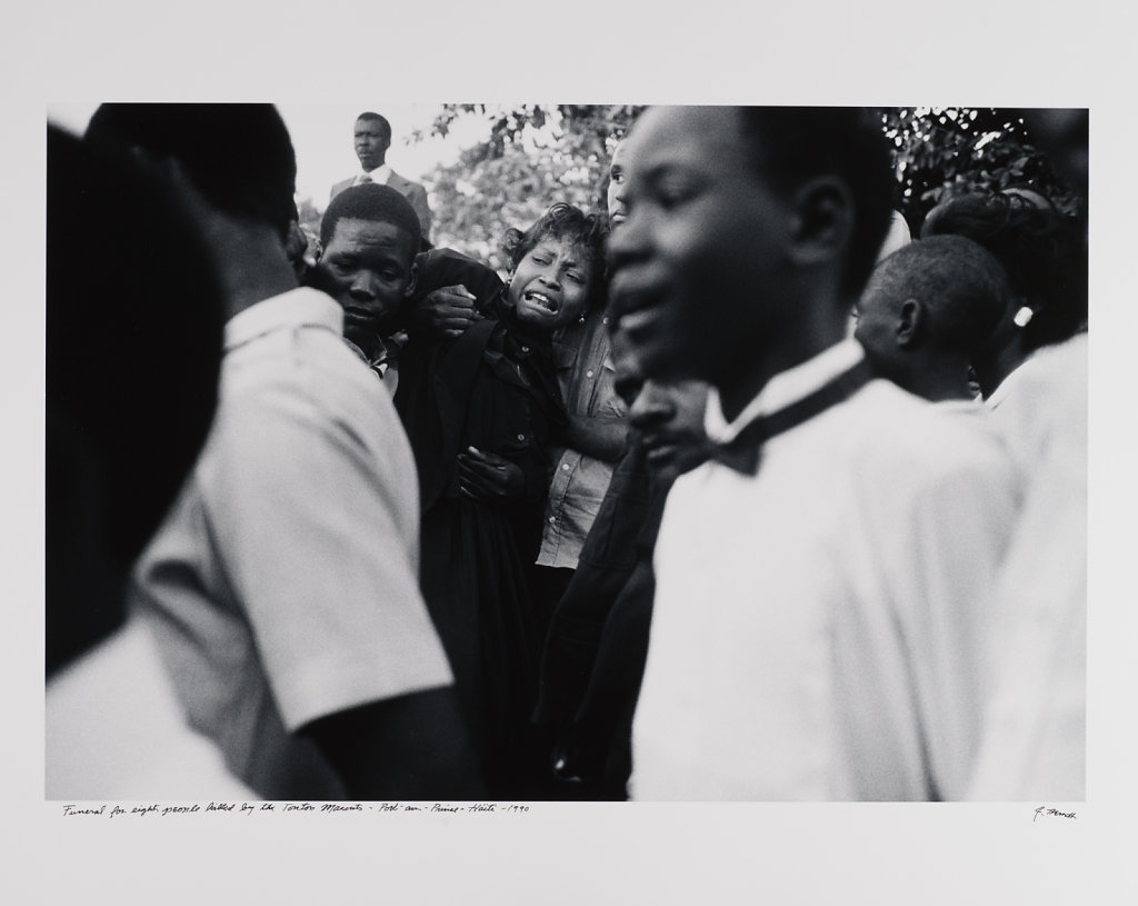 Funeral for eight people killed by the Tonton Macoute, Port-au -Prince, Haiti, 1990